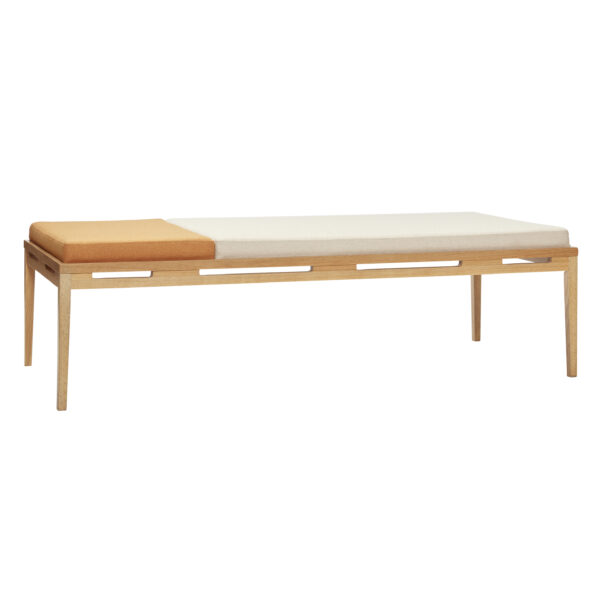 HÃBSCH AMBER DAYBED EGETRÆ/STOF BEIGE/ORANGE - 180